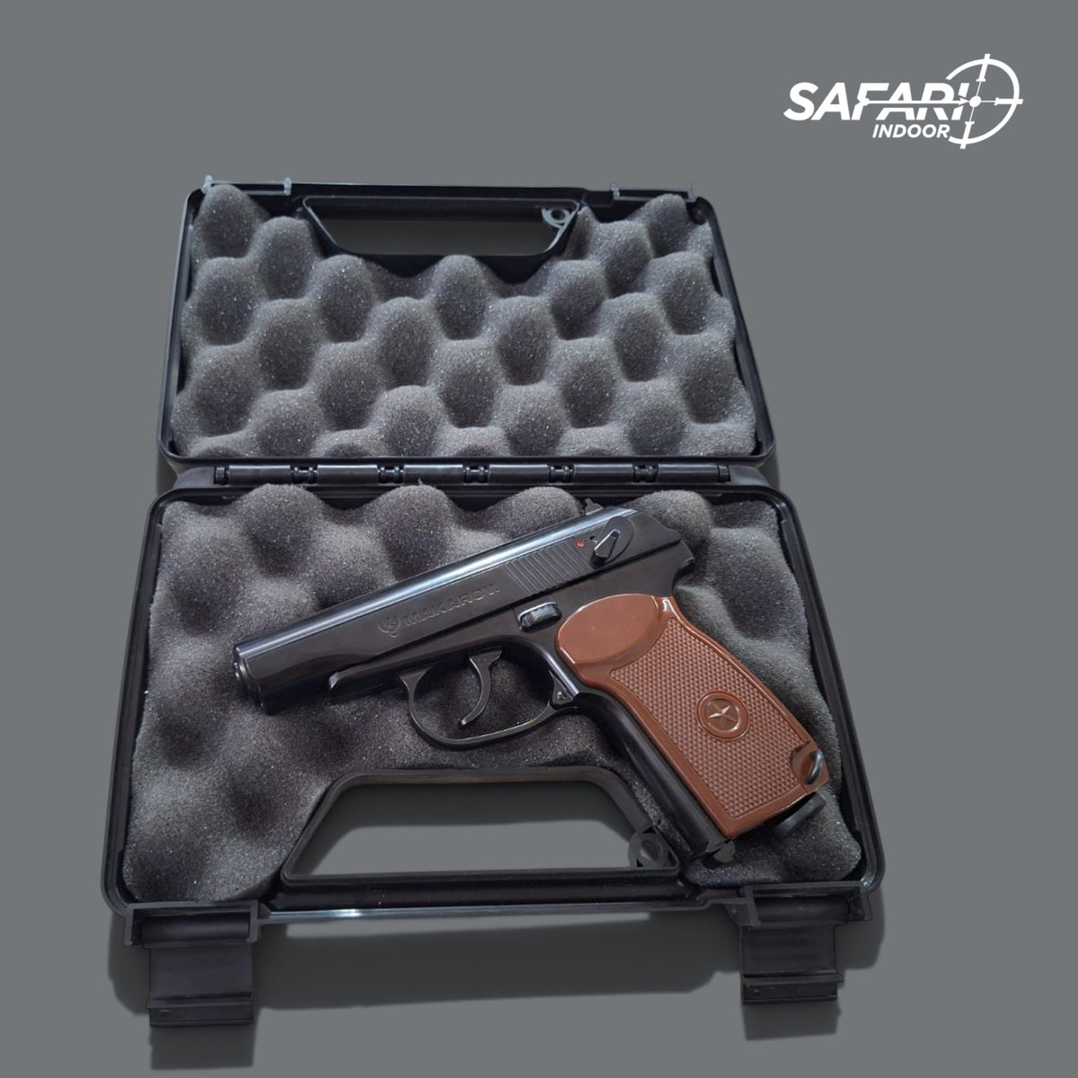 ESTUCHE RIGIDO MTM PARA UNA PISTOLA / CON PORTA CANDADO / ESPUMA PROTECTORA