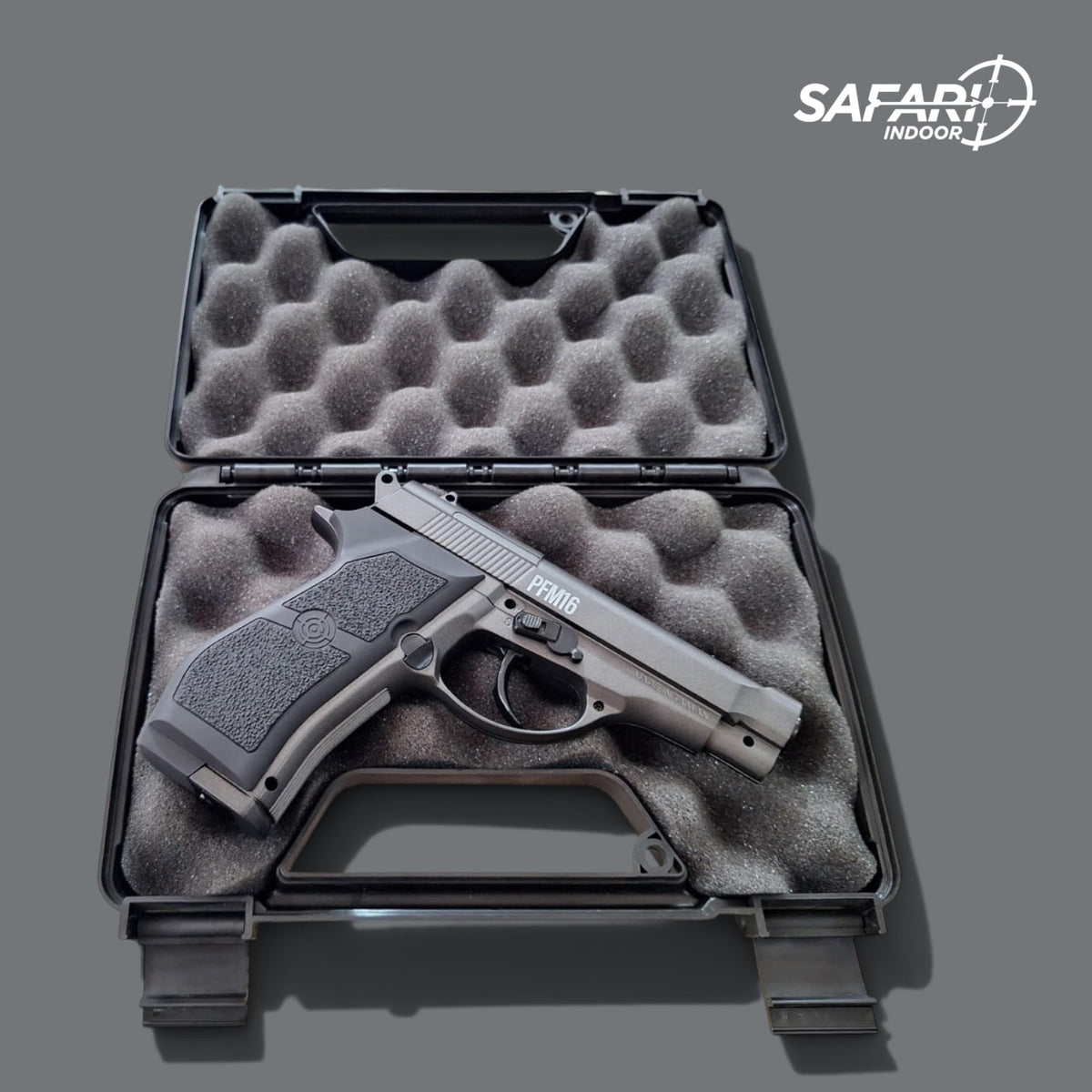 ESTUCHE RIGIDO MTM PARA UNA PISTOLA / CON PORTA CANDADO / ESPUMA PROTECTORA