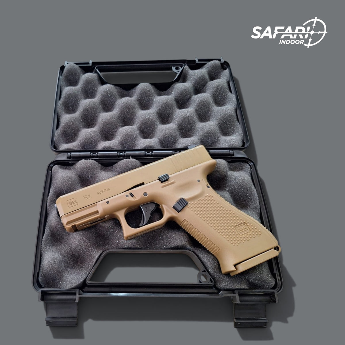 ESTUCHE RIGIDO MTM PARA UNA PISTOLA / CON PORTA CANDADO / ESPUMA PROTECTORA