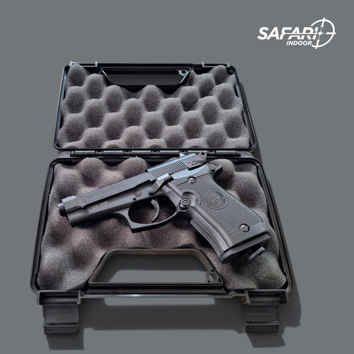 ESTUCHE RIGIDO MTM PARA UNA PISTOLA / CON PORTA CANDADO / ESPUMA PROTECTORA