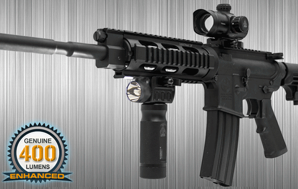 Empuñadura Con Lámpara UTG, Qd, 400 Lumens, para Arma Larga