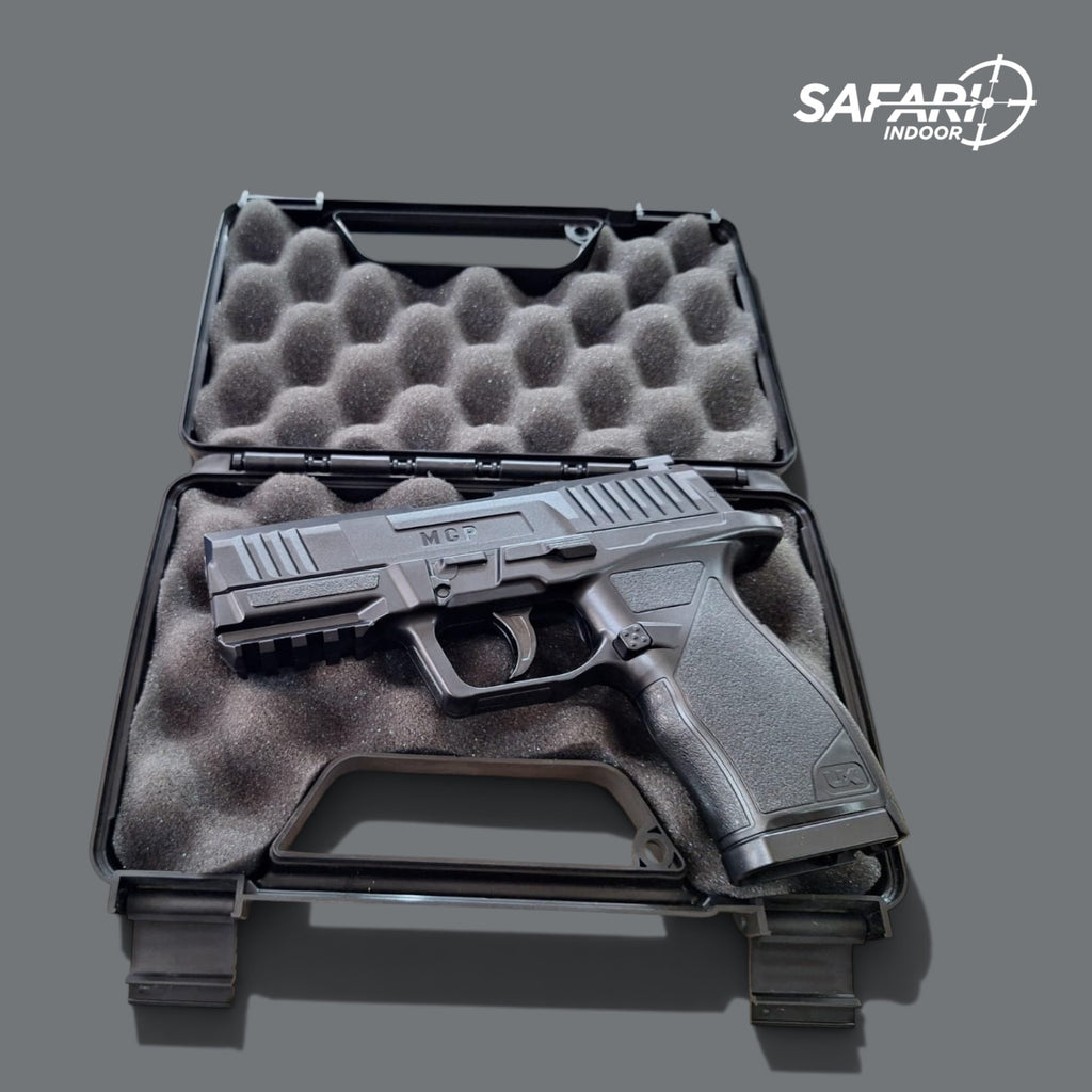 ESTUCHE RIGIDO MTM PARA UNA PISTOLA / CON PORTA CANDADO / ESPUMA PROTECTORA