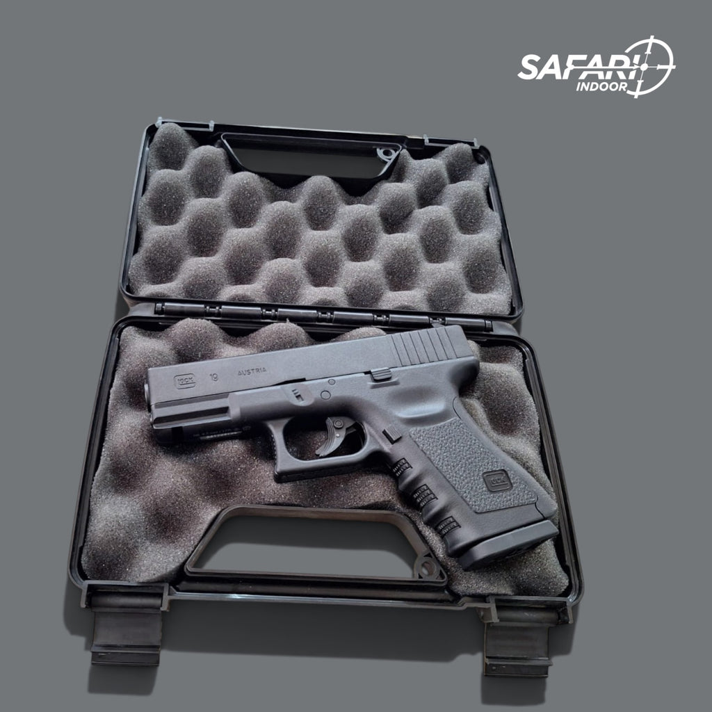 ESTUCHE RIGIDO MTM PARA UNA PISTOLA / CON PORTA CANDADO / ESPUMA PROTECTORA