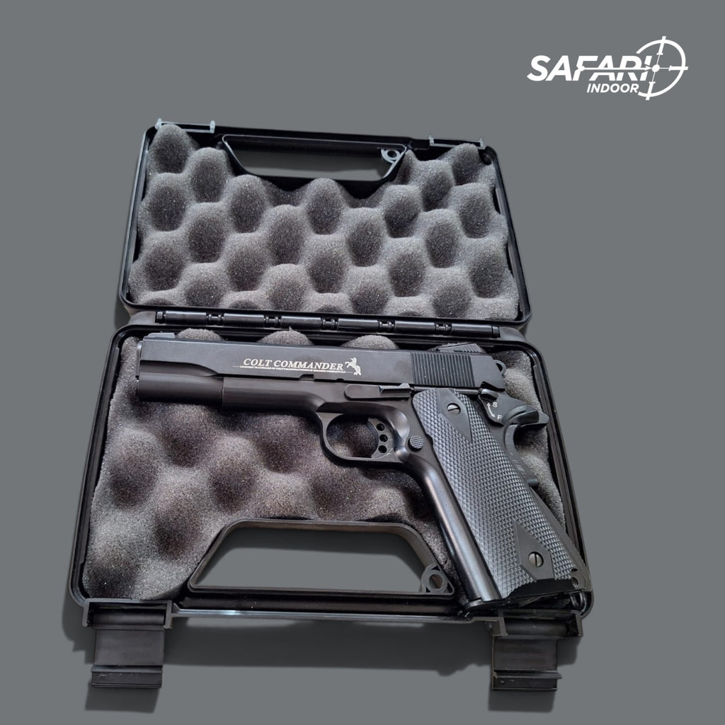 ESTUCHE RIGIDO MTM PARA UNA PISTOLA / CON PORTA CANDADO / ESPUMA PROTECTORA
