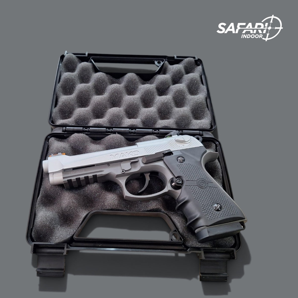ESTUCHE RIGIDO MTM PARA UNA PISTOLA / CON PORTA CANDADO / ESPUMA PROTECTORA