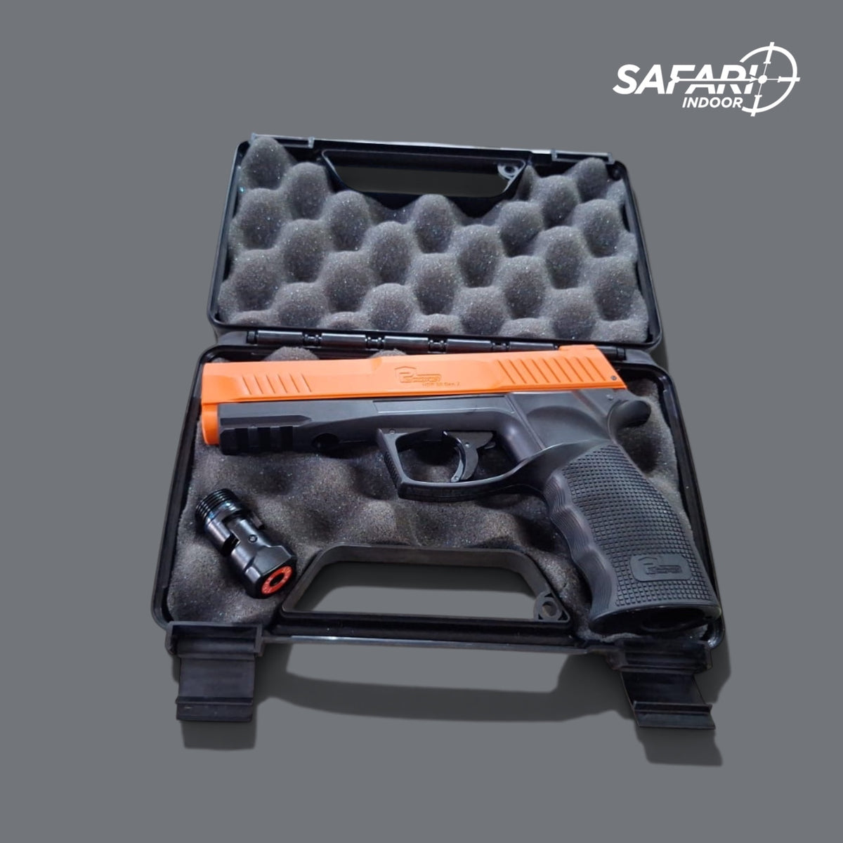 ESTUCHE RIGIDO MTM PARA UNA PISTOLA / CON PORTA CANDADO / ESPUMA PROTECTORA