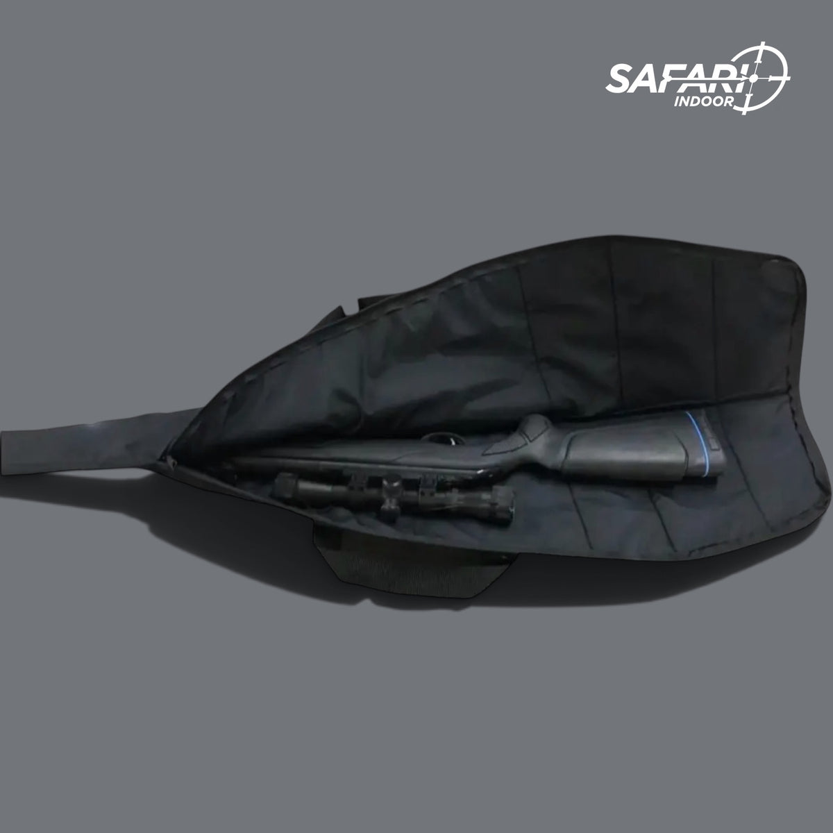 FUNDA PARA RIFLES CON MIRA / 130 CMS DE LARGO/ 25 DE ANCHO / CIERRE REFORZADO / COJÍN LIGERO.