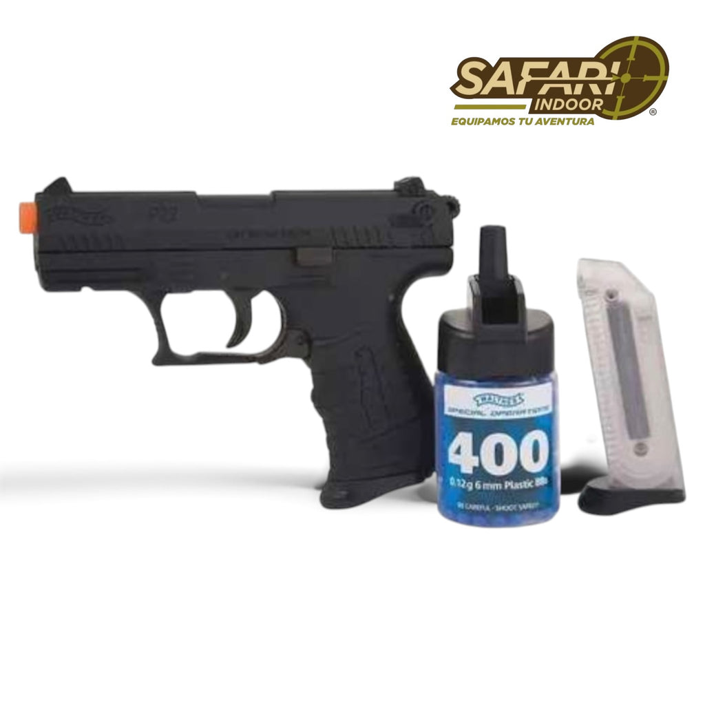 PISTOLA WALTHER P22 NEGRA / AIRSOFT / 6MM / RESORTE